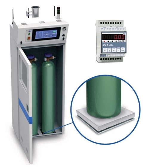 特气柜内置电子台秤 钢瓶电子称重系统